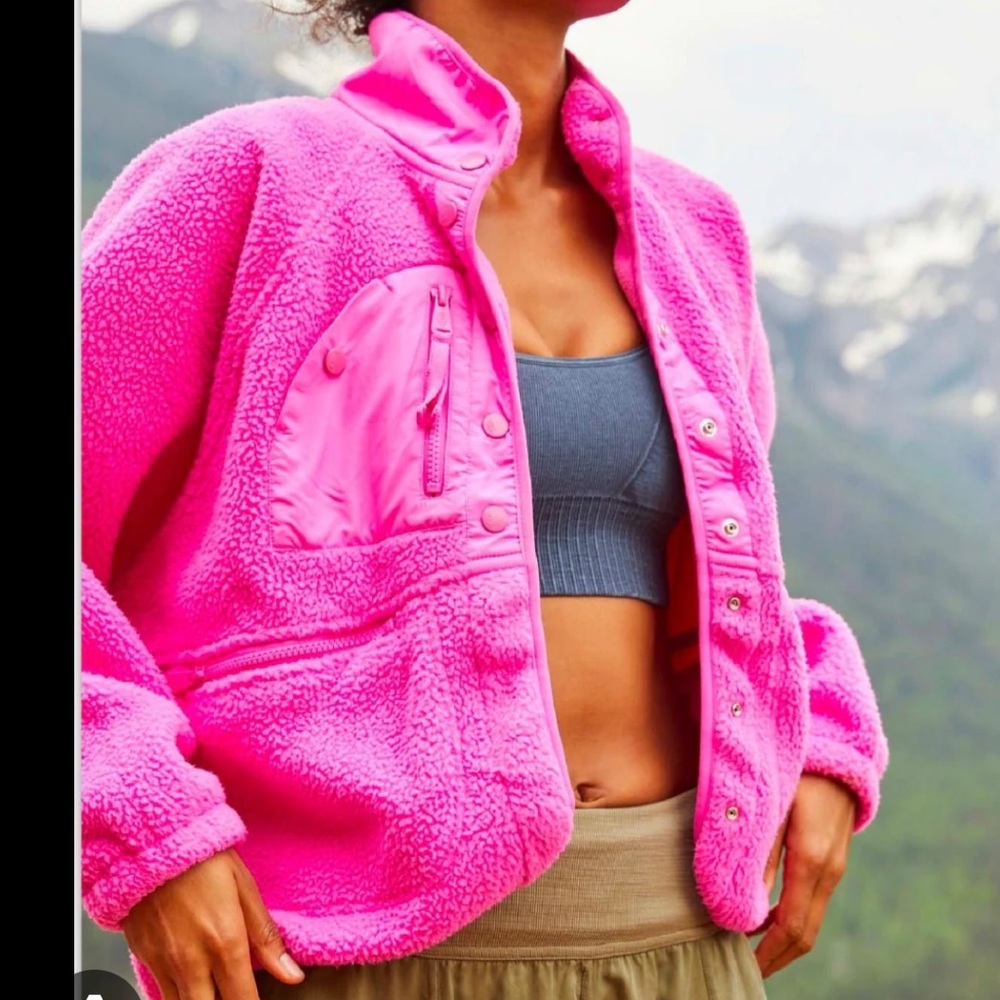FP Movement by Free People Hot Pink Hit the Slopes Jacket - Size Small